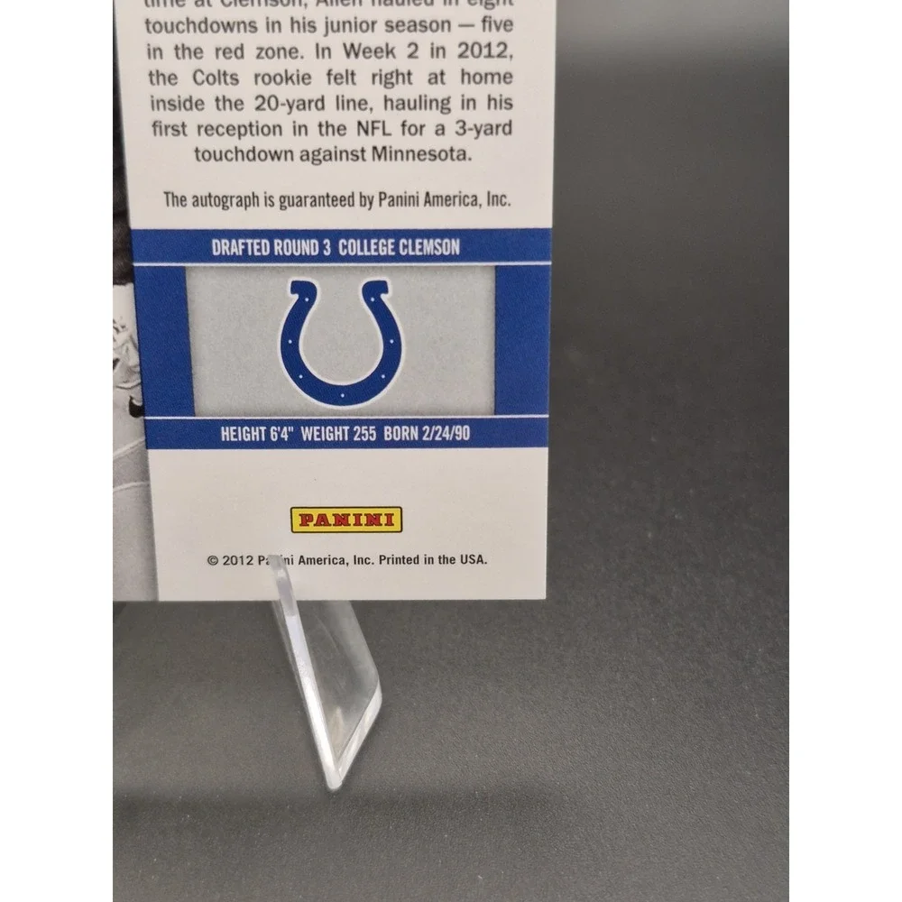 2012 Panini Contenders Dwayne Allen #223 Rookie Ticket Auto (RC) (AU) Colts
